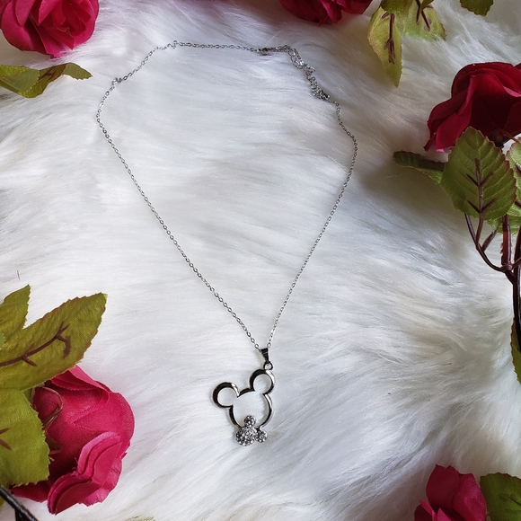 *SOLD OUT* Silver Mickey Mouse Necklace - Picture 2 of 3